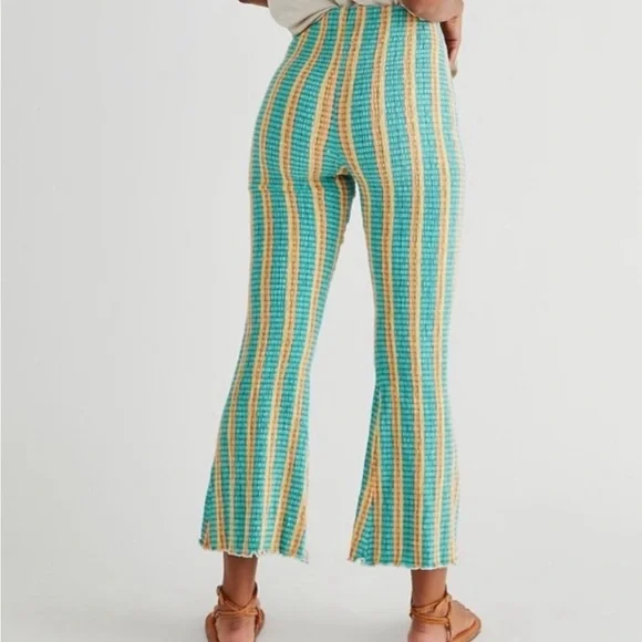 Free People Multicolor Striped Flare Pants - Picture 3 of 9